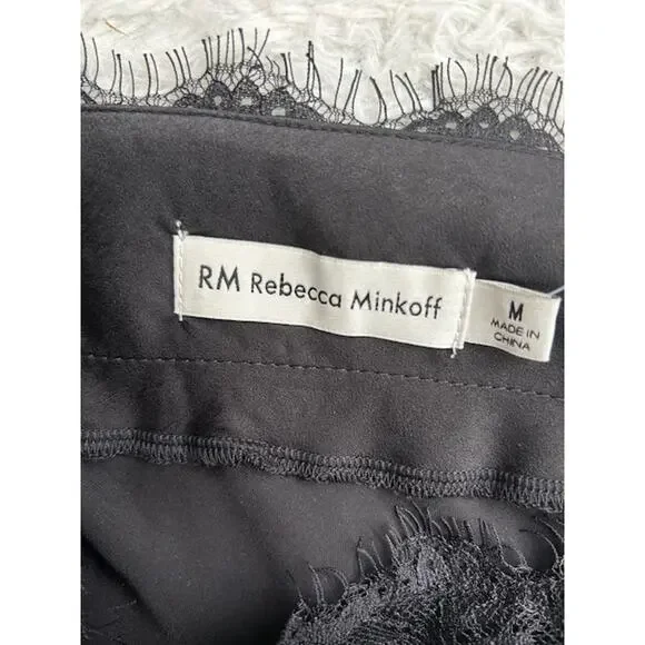 Rebecca Minkoff Black Lace Trim Midi Slip Dress Size Medium - Picture 12 of 14